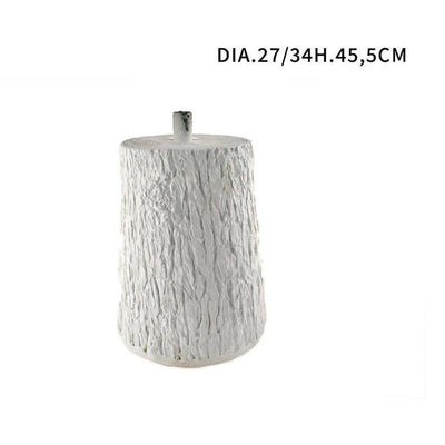 Tronco Colore Bianco Base Supporto Per Albero Di Natale Effetto Legno Diam.27