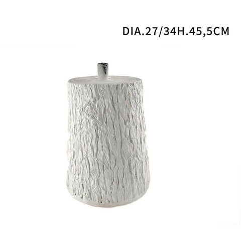 Tronco Colore Bianco Base Supporto Per Albero Di Natale Effetto Legno Diam.27