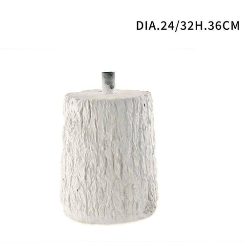 Tronco Colore Bianco Base Supporto Per Albero Di Natale Effetto Legno Diam.24
