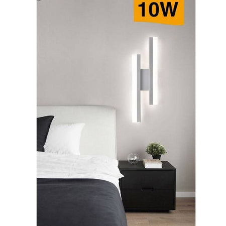 Applique Parete Moderno 10w Lumetto Abat Jour Bianca Luce 6500k 4000k 3000k E87b