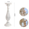 Candelabro Candeliere Effetto Vintage Bianco Porta Candele 10x33 Oggetto Natale