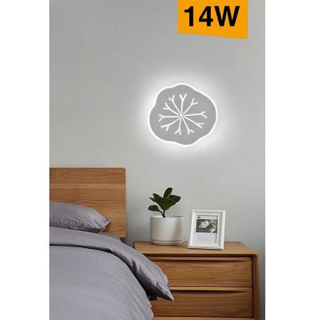 Applique Led Decorativa Effetto Venature Foglia Muro Lampada 14w Moderna Aq10-3c