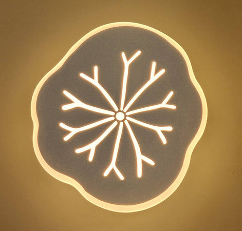 Applique Led Decorativa Effetto Venature Foglia Muro Lampada 14w Moderna Aq10-3c