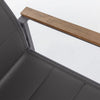 Sedia poltrona Kubik da esterno giardino in alluminio verniciato a polvere con dettagli in legno
