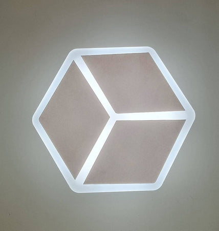 Applique Led A Muro Lampada Moderna 12w Effetto Cubo 3d 3 Modalità Luce Aq11-3c