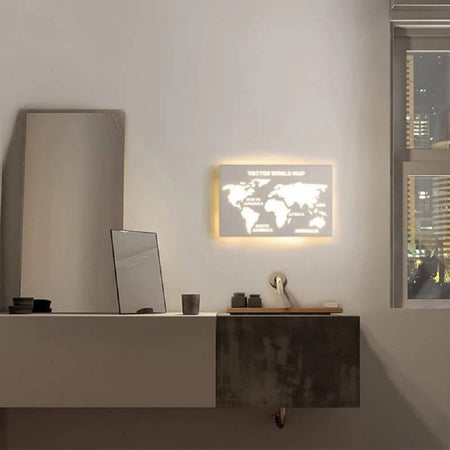 Applique Led Moderno Da Parete Retroilluminato 13w 3 Colorazione Di Luce Aq18-3c