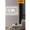 Applique Led Moderno Da Parete Retroilluminato 13w 3 Colorazione Di Luce Aq18-3c