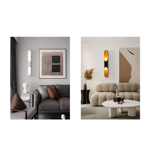 Applique Da Muro Lampada Da Parete Moderno Attacco 2xg9 Ip20 Bianco O Nero Aq44
