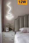 Applique Moderno Spirale Led 12 W Da Parete Abat Jour 3 Colorazione Luce E24-3c