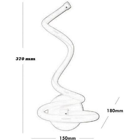 Applique Moderno Spirale Led 12 W Da Parete Abat Jour 3 Colorazione Luce E24-3c