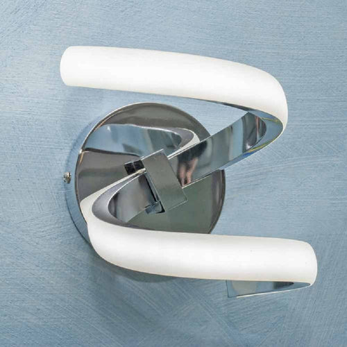 Applique A Parete Stilizzato 9 W Spirale Argento Tre Colorazioni Di Luce E58-a3c