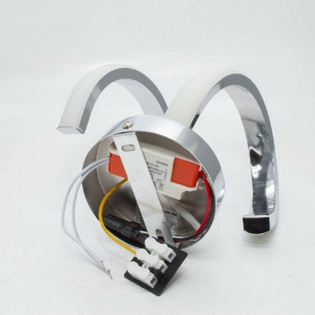 Applique A Parete Stilizzato 9 W Spirale Argento Tre Colorazioni Di Luce E58-a3c