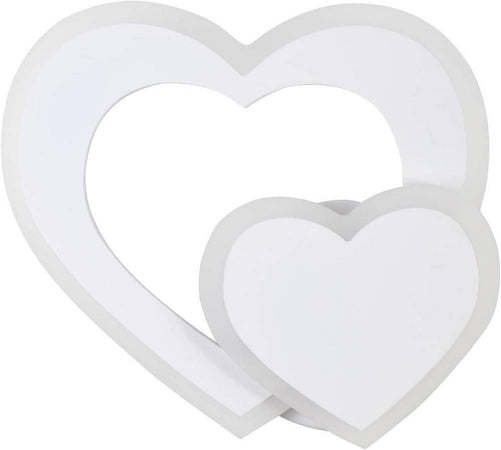 Applique Led Parete Forma Doppio Cuore Moderno 12w 3 Modalità Colore Luce E83-3c