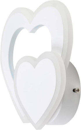 Applique Led Parete Forma Doppio Cuore Moderno 12w 3 Modalità Colore Luce E83-3c