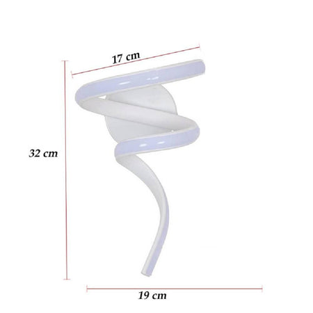 Applique Led Curvo 10 W Lampada Da Parete Stilizzata 3 Colorazioni Luce Aq19-3c