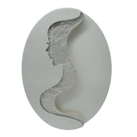 Applique Led 7w A Muro Con Raffigurazione Volto Donna 3 Colorazione Luce Aq12-3c