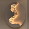 Applique Led 7w A Muro Con Raffigurazione Volto Donna 3 Colorazione Luce Aq12-3c