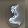Applique Led 7w A Muro Con Raffigurazione Volto Donna 3 Colorazione Luce Aq12-3c