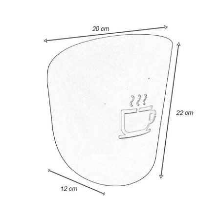 Applique A Parete Con Raffigurazione Tazza Del Caffè Lampada Attacco G9 Ip20 Aq45