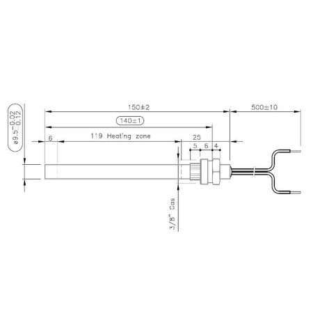 Resistenza accensione HT73303 Stufe a Pellet 14701033