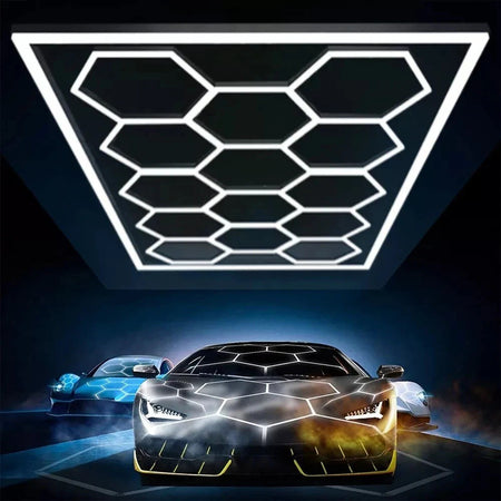 5-14 x lampada LED esagonale officina garage parete soffitto luce illuminazione