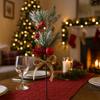 Bacche rosse prima neve per albero di natale in polistirolo per decorazioni natalizie