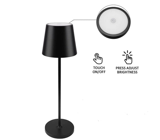 Lampada luce led da tavolo touch ricaricabile usb con 3 tonalità di colore senza fili