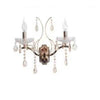Applique Candelabro 2 Bracci Con Pendenti Gocce Cristallo Retrò Attacco E14 E68-2