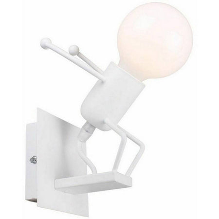 Applique Da Parete Decorativo Forma Omino Che Salta In Metallo Attacco E27 Aq50