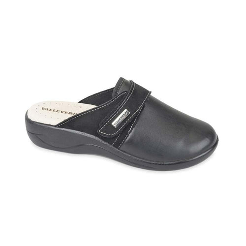 VALLEVERDE Pantofola donna in pelle nero 37300