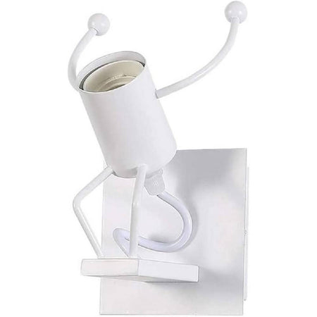 Applique Da Parete Decorativo Forma Omino Che Salta In Metallo Attacco E27 Aq50