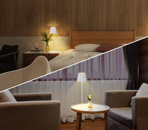 Lampada luce led da tavolo touch ricaricabile usb con 3 tonalità di colore senza fili