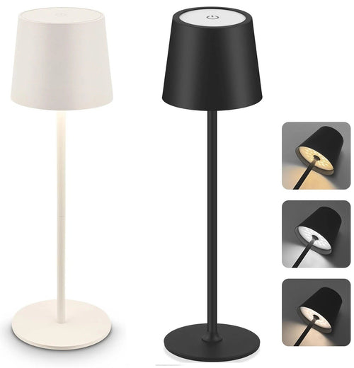 Lampada luce led da tavolo touch ricaricabile usb con 3 tonalità di colore senza fili