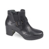 VALLEVERDE Tronchetto donna con tacco in pelle nera 49356