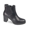 VALLEVERDE Tronchetto donna con tacco in pelle nero 49360