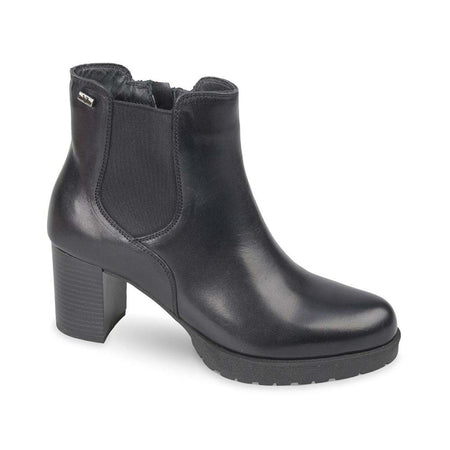 VALLEVERDE Tronchetto donna con tacco in pelle nero 49360