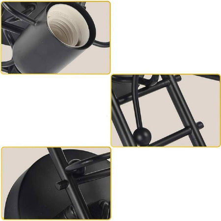 Applique Da Parete Decorativo Forma Omino Sulla Scala In Metallo Attacco E27 Aq49