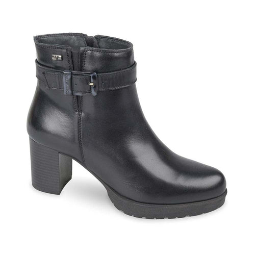 VALLEVERDE Tronchetto donna con tacco in pelle nero 49362
