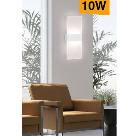 Applique Led Rettangolare 10w Parete Doppia Emissione 3 Colorazioni Luce E37-b3c