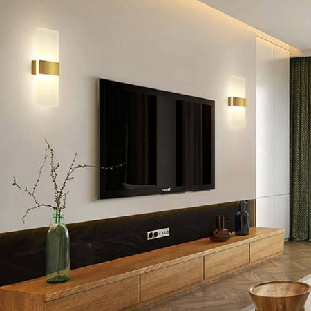 Applique Led Rettangolare 10w Parete Doppia Emissione 3 Colorazione Luce E37-c3c