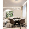 Lampadario Led Moderno Argento A Sospensione 38 Watt Luce 6500k 4000k 3000k A07