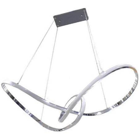 Lampadario Led Moderno Argento A Sospensione 38 Watt Luce 6500k 4000k 3000k A07
