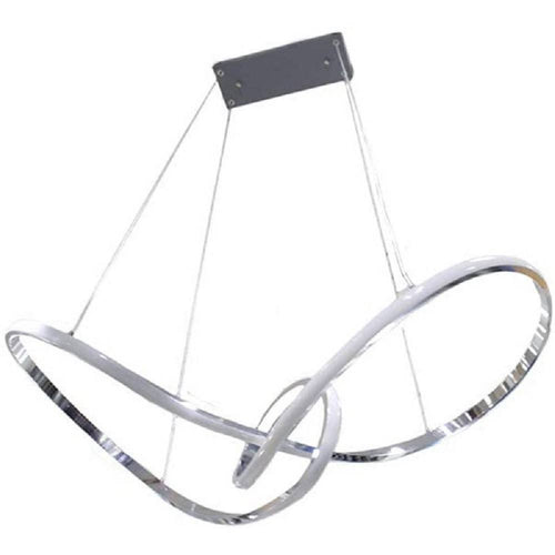 Lampadario Led Moderno Argento A Sospensione 38 Watt Luce 6500k 4000k 3000k A07