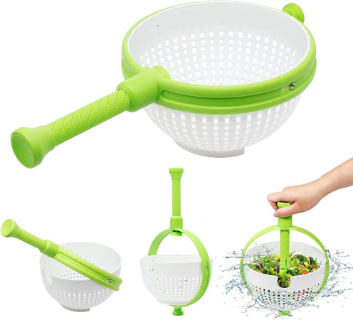 Scolapasta 2in1 Centrifuga Per Lavare Insalata Lava Frutta E Verdura Cesto Scola