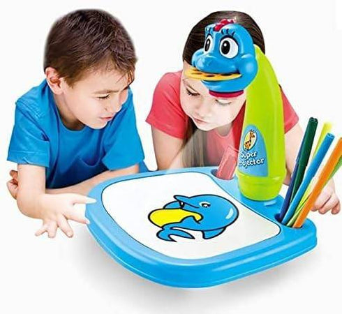 Tavolo Da Disegno Per Bambini Con Proiettore Led Lavagna Educativa Giocattolo