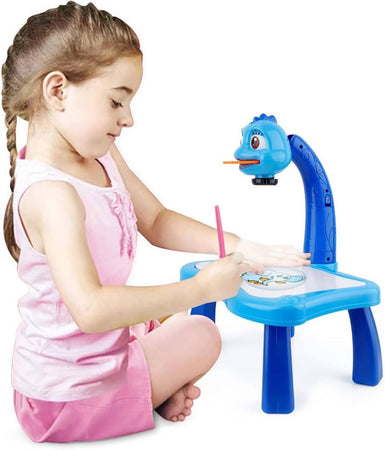 Tavolo Da Disegno Per Bambini Con Proiettore Led Lavagna Educativa Giocattolo