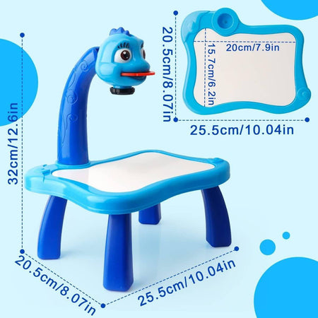 Tavolo Da Disegno Per Bambini Con Proiettore Led Lavagna Educativa Giocattolo