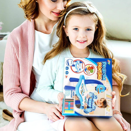 Tavolo Da Disegno Per Bambini Con Proiettore Led Lavagna Educativa Giocattolo