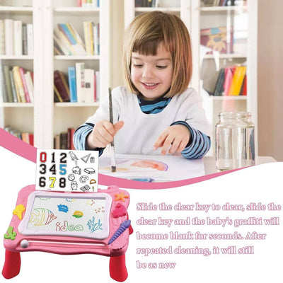 Tavolo Da Disegno Magnetico Per Bambine Lavagnetta Cancellabile Gioco Educativo