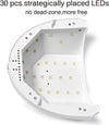 Lampada Uv Per Nail Art Asciugatura Gel Colata Unghie Con 30led Da 48w Manicure
